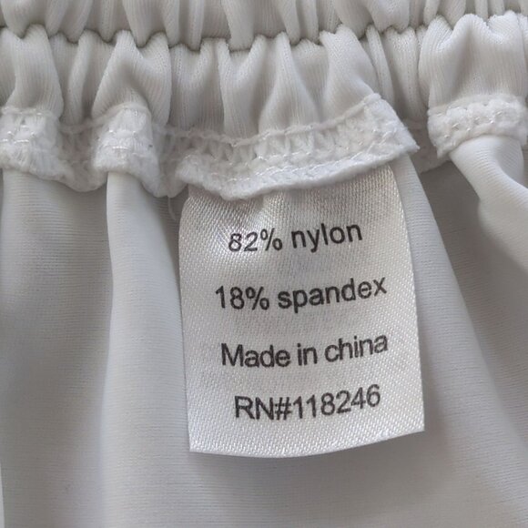 Cabana Life Womens Top sz S White Blue Embroidered convertible ruched rashguard - Picture 6 of 13